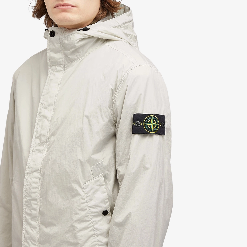 Stone Island Men's Crinkle Reps Hooded Jacket Sky Blue